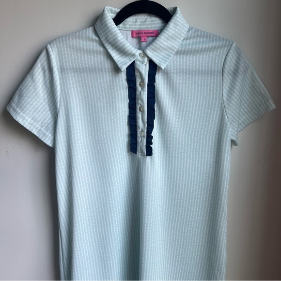 Simply Southern Mint Striped Short Sleeve Shift Dress - Large - Picture 3 of 12